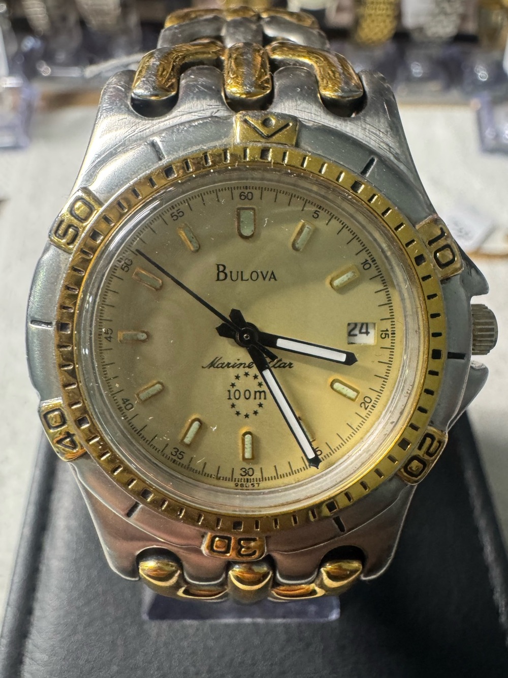 Bulova Two-Tone Gold and Silver Men's Marine Star Watch